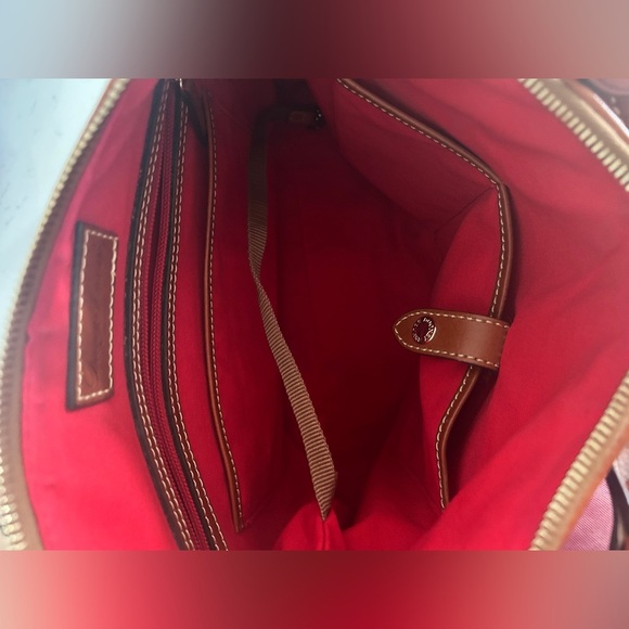 Dooney & Bourke Pebbled Leather Shoulder Bag – Pink with Brown Trim- LIKE NEW - Picture 14 of 14